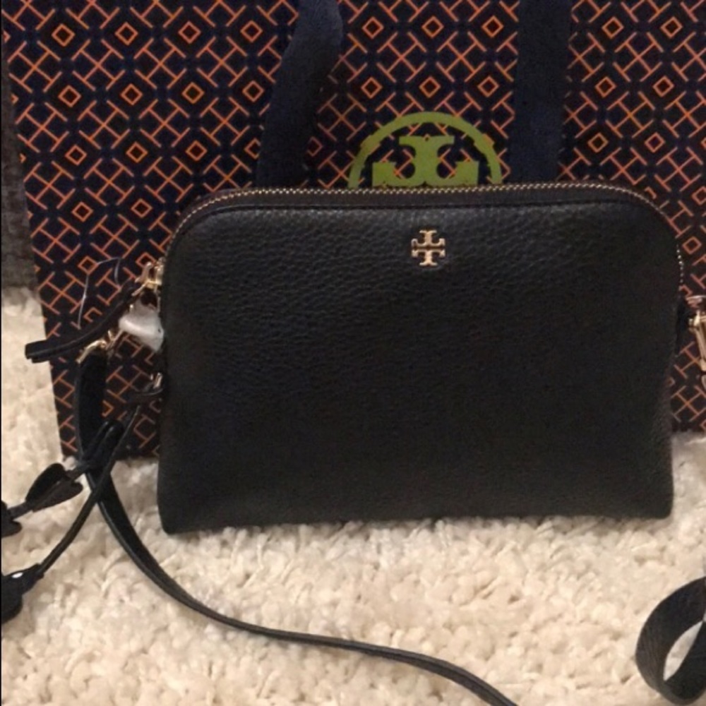Tory Burch peace pebble crossbody